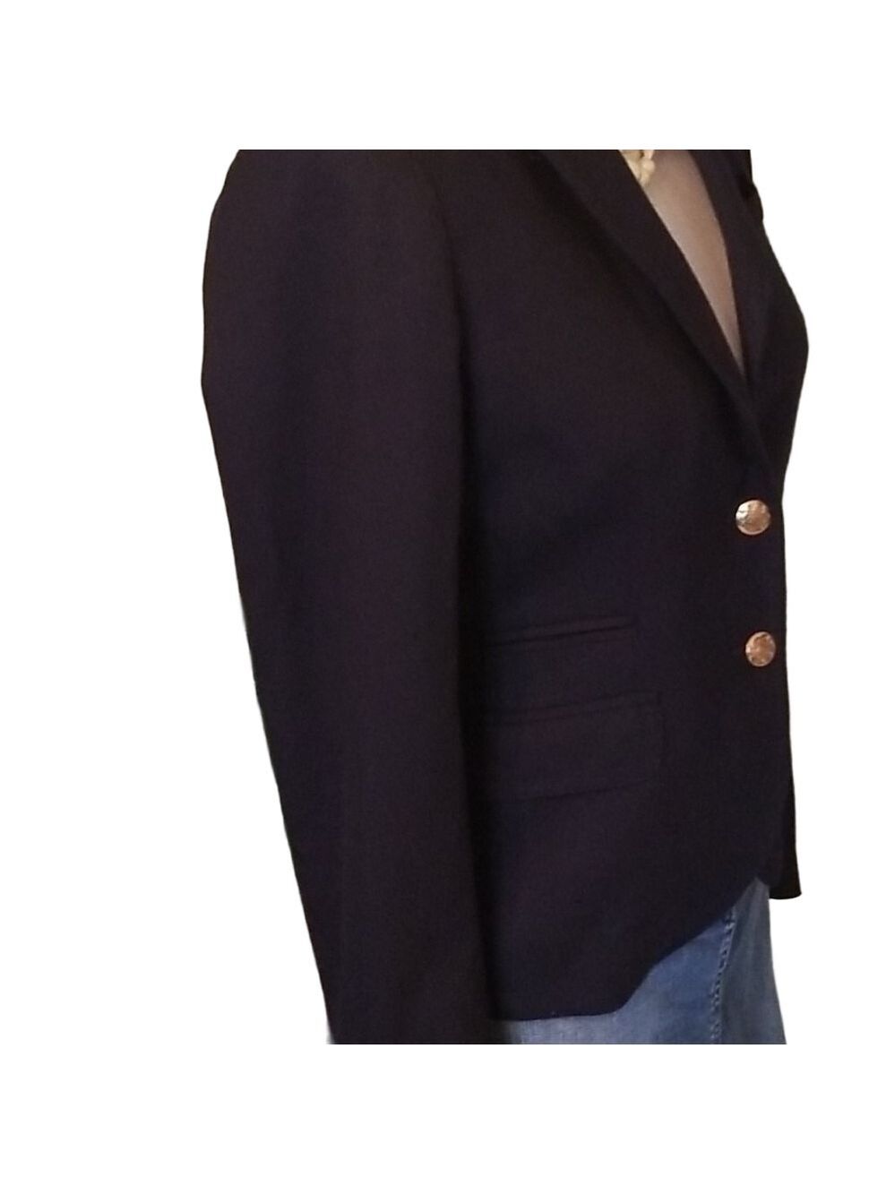 J. CREW classic Schoolboy Blazer Wool blend Sz: 2 black Style#05157 Academia - Picture 6 of 12